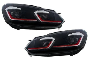 Phares LED pour VW Golf 6 VI 08-13 Facelift G7.5 GTI Look Coulant dynamique LHD - Imagen 1 de 12