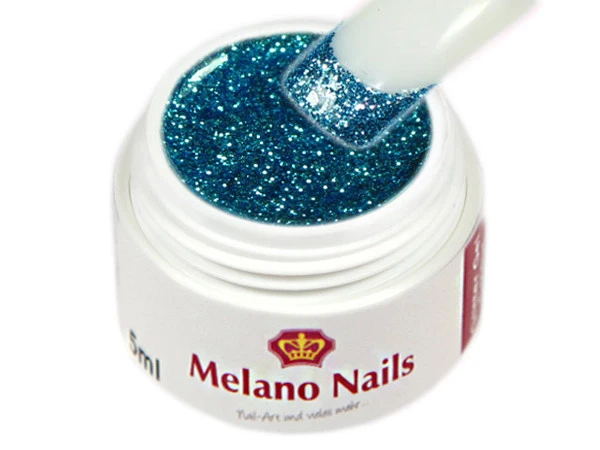 MELANO NAILS Gel Brillo UV Hecho en Alemania 5ml Brillo Turquesa