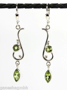 Ohrringe / Ohrhänger aus Silber 925 mit echtem Peridot / Sterlingsilber - Bild 1 von 1