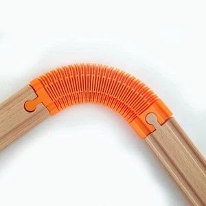 Flexible track for wooden toy train set. bendable, compatible Brio Thomas IKEA - Foto 1 di 8