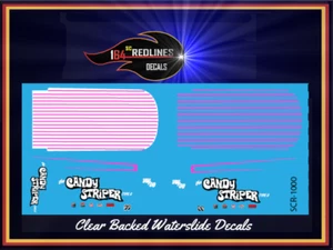 1/64 VW Drag Bus "Candy Striper" Gasser Replica Decal SCR-1000 - Picture 1 of 3