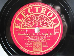5x 78rpm LUBKA KOLESSA + KARL BOHM - BEETHOVEN Piano Concerto - ORIG. ELECTROLA - Picture 1 of 1