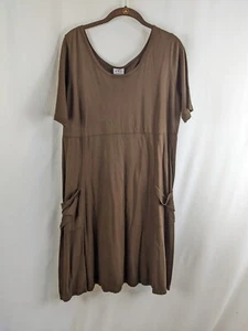 CMC Color Me Baumwolle braunes Shift-T-Shirt Kleid neu mit Etikett XL - Bild 1 von 6