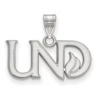 Pendentif logo lettres d'école Fighting Hawks du Dakota du Nord en argent sterling