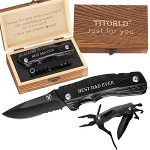Gifts for Dad Men Birthday Gifts for Dad from Daughter Son Kids Pocket Knife ... - Picture 1 of 9