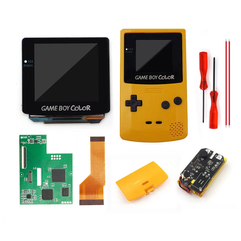 Touch Pre-Laminated OLED Screen Kit+Pre-cut Case W/Rechargeable Battery For GBC - Image 1 of 4