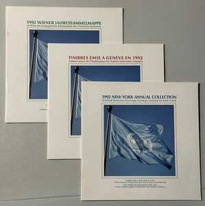 UN 1992 Annual Souvenir Year Book New York - Geneva & Vienna - Stamps and Mounts - Picture 1 of 7
