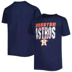 Houston Astros T-Shirt Size XXL Youth Navy Cotton Blend Graphics Print, Navy - Picture 1 of 3