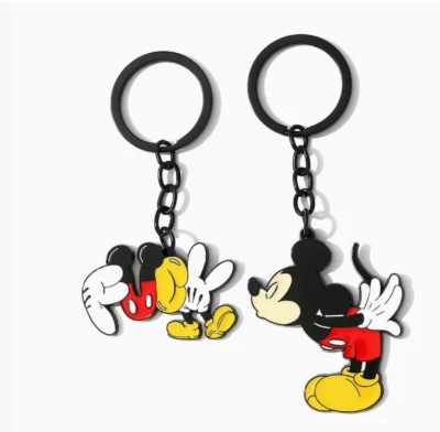 Lot 10 pcs cartoon mickey Metal Enamel Pendant Keychain Jewelry Accessories DIY - Image 1 of 3