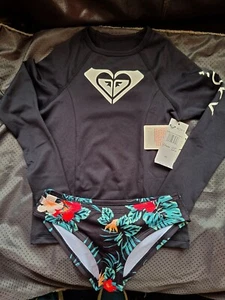 Girls New!! Hawaiian RG Swimwear 2-Piece Chlor Resist Whole Hearted Rashguard - Picture 1 of 4