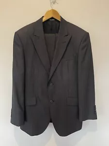 Pierre Cardin Mens Grey Pin Stripe MERINO WOOL Suit Size 100ST/88ST EUC - Picture 1 of 12