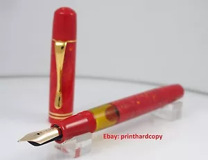 Penna stilografica 2017 edizione speciale rosso massiccio Pelikan M101N pennino oro 14k - Foto 1 di 7