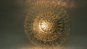 Limburg Deckenlampe Wandlampe Zugschließmechanismus Glas '70er Jahre - Picture 1 of 10