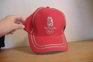 ~BEIJING 2008 OLYMPICS~RED BASEBALL CAP~NEW WITH TAGS~ - Picture 1 of 3