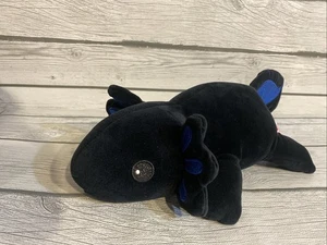 Fiesta Snuglies schwarzer Axolotl weicher Plüsch mit blauen Glitzerakzenten 10,5 Zoll - Bild 1 von 8
