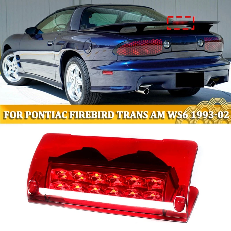 For 1993-2002 Pontiac Firebird Trans Am WS6 High Rise Spoiler 3rd Brake Light US Foto 1 de 4