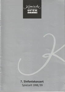 Programmheft 7. SINFONIEKONZERT ORCHESTER KOMISCHE OPER 3. Juni 1999 - Bild 1 von 1