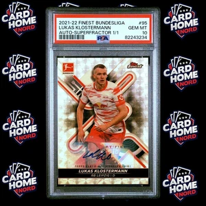 Lukas Klostermann 1/1 Auto SuperFractor PSA 10 - 2021-22 TOPPS Finest Bundesliga - Bild 1 von 4