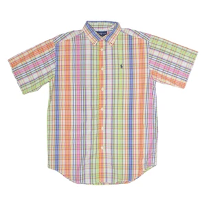 RALPH LAUREN Boys Shirt Green Check L - Picture 1 of 6