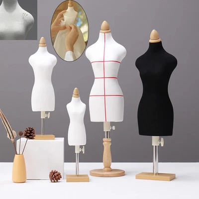 Mini Maniquí Muñeca Vestido Forma Sastre Modista Costura Hágalo Usted Mismo Casa de Muñecas Miniatura - Imagen 1 de 4