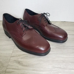Hush Puppies Herren Burgunderrot Leder Budapester Oxford Elegant Schuhe Größe 13M Braun - Bild 1 von 16