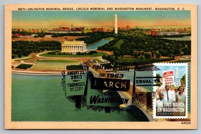 #4804 1963 March on Washington FDC Maxi Card w/Pictorial Cancel - Image 1 of 2
