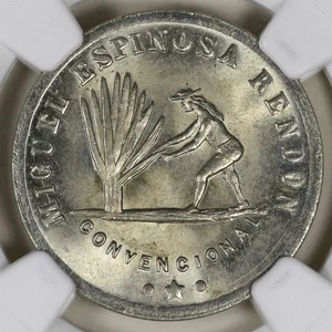 1889 México Hacienda Chinkila 6 1/4 Yucatán Miguel Espinosa Rendón NGC MS64 - Imagen 1 de 4