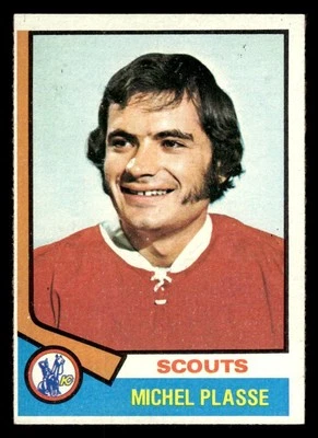 1974 TOPPS MICHEL PLASSE 257 NRMT HOCKEY KANSAS CITY SCOUTS - Image 1 of 2