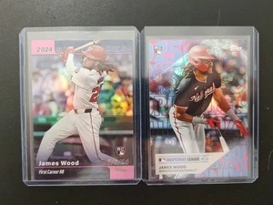 2025 Topps Series 1- #TG-18 James Wood Training Grounds & Greates Hits (RC) Pink - Bild 1 von 2