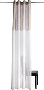 Homing Ösenschal Caja Vorhang Gardine Halbtransparent 140x245cm  Creme-beige - Bild 1 von 1