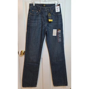Lee Dark Acid Washed Premium Select Relaxed Fit Straight Leg Jeans Size 31x34 - Picture 1 of 12