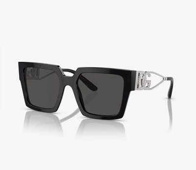 Dolce & Gabbana Woman Sunglasses DG4446B 501/87 53mm Black - Dark Grey Lens -NEW - Image 1 of 4