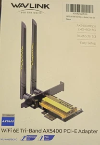 Wavlink Wifi 6E Tri-band Ax5400 Pci-e Adapter - Picture 1 of 2