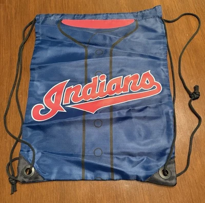 Mochila Azul Estilo Jersey MLB con Cordón de los Indios de Cleveland de Colección - Nick Swisher  Foto 1 de 2