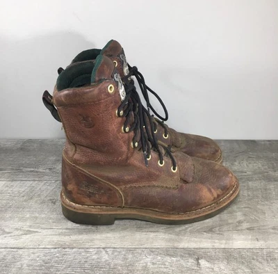 Botas Georgia Boot Farm & Ranch G3114 de cuero marrón punta suave talla 8 para hombre Foto 1 de 4