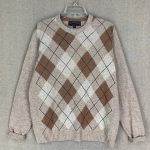 James Pringle Suéter Para Hombre M 100% Corderos Lana Bronceada Arcila Cuello Redondo Pullover Tejido - Imagen 1 de 11