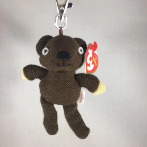 TY Beanie Baby Mr. Bean's TEDDY Bear (Metal Key Clip - UK Exclusive) (4.5 Inch) - Picture 1 of 7