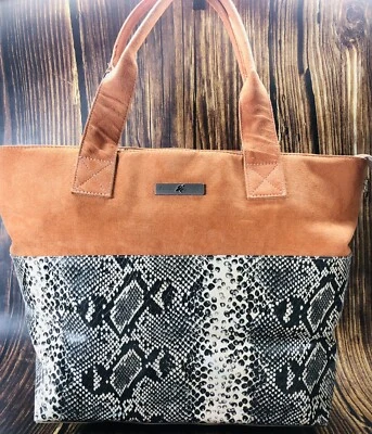 Isabella's Journey Imitación Piel de Serpiente Cuero Grande Bolso de Mano Cartera de Fin de Semana Foto 1 de 4