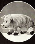 Motif tricot mignon vintage années 1940 petit cochon/cochon pinkie jouet micro cochon