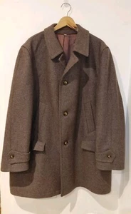 Mittellanger Herrenmantel braun 100% Wolle - Vintage Qualität - Smart Coat 48" XXL  - Bild 1 von 12