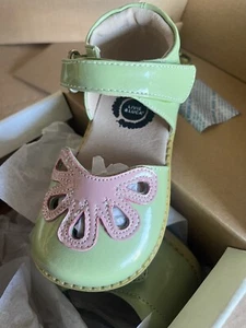 Livie & Luca Petal Shoes Patent Leather Mint Green Pink 8 - Picture 1 of 3