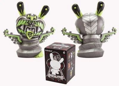 Kidrobot Apocalypse Kukulcan Shadow Edition Gray Dunny 3 inch sealed - Image 1 of 4