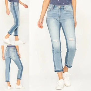 Miss Me Jeans Colorblock gamba dritta ritagliata vita media elasticizzato orlo uscito 25 - Foto 1 di 8