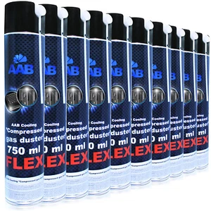 10 x AABCOOLING Gas Duster FLEX 750 ml SPRAY AIR PC PLUIE PRESSION D'AIR-SPRAY AIR - Photo 1/11