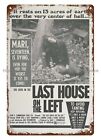 1977 The Last House on the Left One Sheet metal tin sign metal wall art