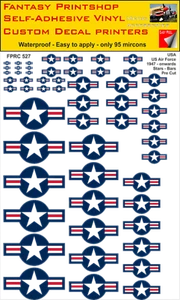 USA US Air Force 1947 Stars Bars gemischte Packung Vinyl Aufkleber Aufkleber FPRC527 - Bild 1 von 1