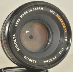 Minolta MC Rokkor-X PF 50mm f1.7 Lens for MD - Picture 1 of 8