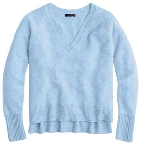 JCrew J. Crew V- Neck sweater in supersoft yarn S heather blue - Picture 1 of 5