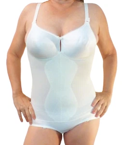 SEARS VTG WHITE WIREFREE LIGHTLY PADDED CUPS ALL IN ONE SHAPER CORSET 36B VGUC - Picture 1 of 4