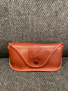 VINTAGE PERSOL MADE IN ITALY SUNGLASSES GLASSES CASE SOFT LEATHER DARK BROWN 2 - Picture 1 of 4